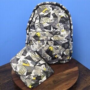 Oliver Thomas Large Wingwoman Laptop Backpack Broken Glass Graffiti Graphic NWT